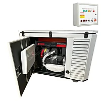 Бензиновый генератор A-iPower A13000EAX в супертихом зимнем кожухе 1700SS RAL 7035 + блок автозапуска A-iPower 230В/400В 100А 8 ПИН